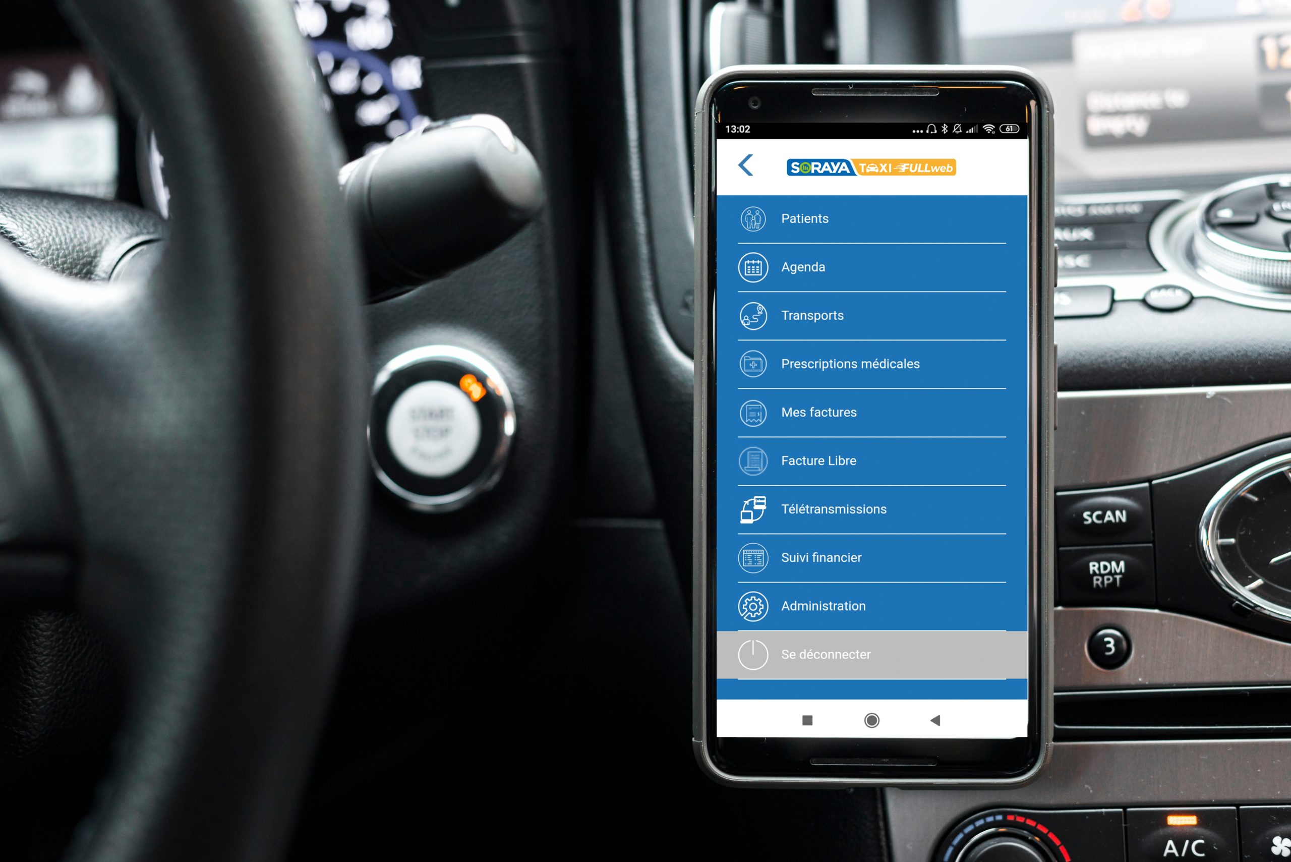 Application mobile pour les taxis conventionnés CPAM Application mobile pour les taxis conventionnés CPAM